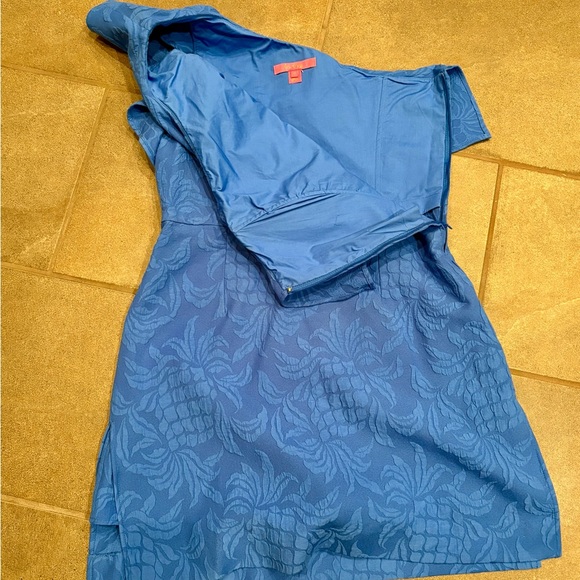 Blue One-Shoulder Ruffle skort - Picture 4 of 6